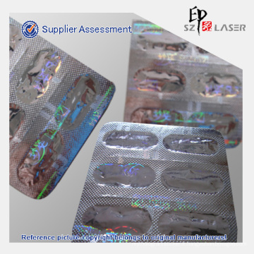 Hologram transparent pvc film rigide pour le thermoformage